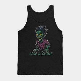 Rise and Shine Zombie distressed Tank Top